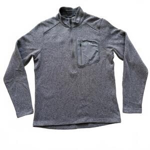 KUIU Base Camp Pullover 1/2 Zip Sweater High Loft Fleece Gray Men's Size Medium